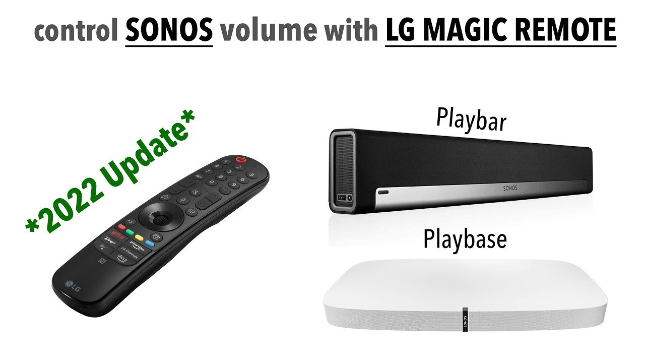 Использование пульта LG Magic Remote для управления громкостью на Sonos Playbar и Playbase (обнов...