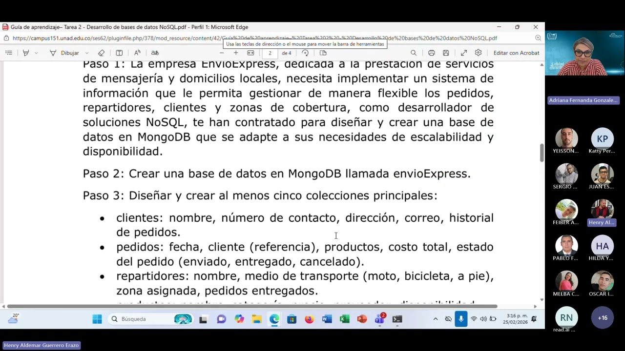 Web Conferencia Tarea 2   Desarrollo de bases de datos NoSQL