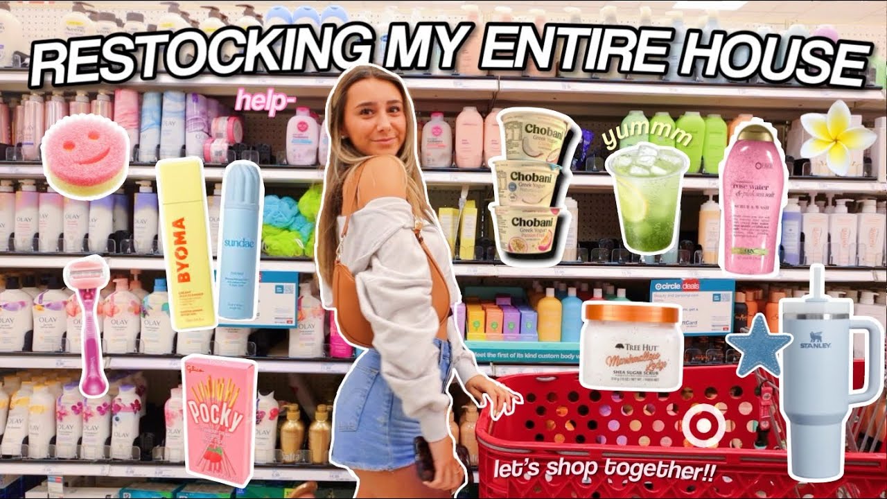 restocking my ENTIRE house✰ shower, food, self care + more