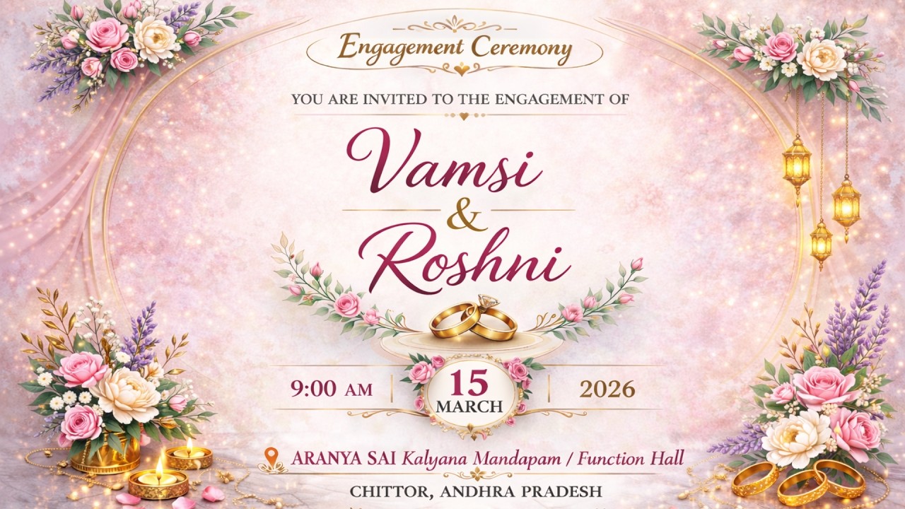 Vamsi & Roshni Engagement  | 15 March 2026 | Chittor, Andhra Pradesh