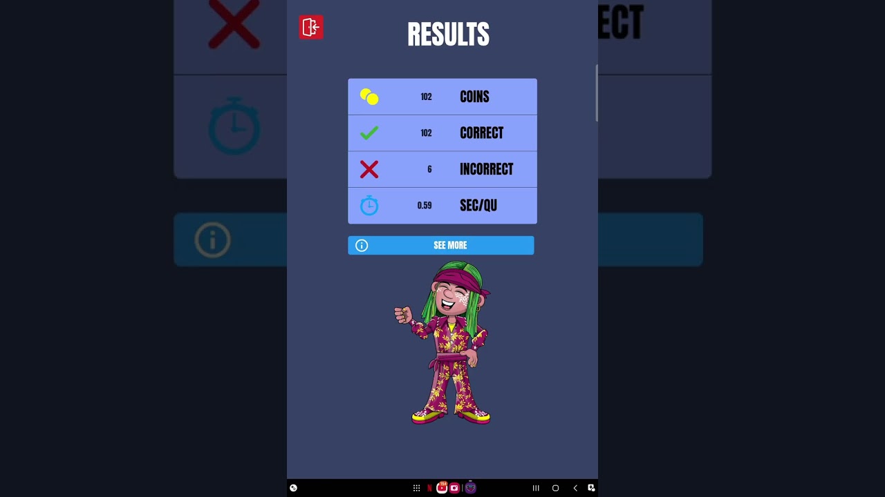 Playing times tables rock star