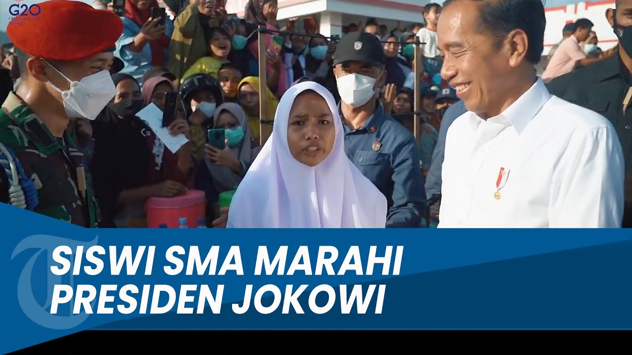 JOKOWI DIMARAHI SISWI SMA yang HP-nya Rusak Gara-gara Kejar Rombongan Presiden