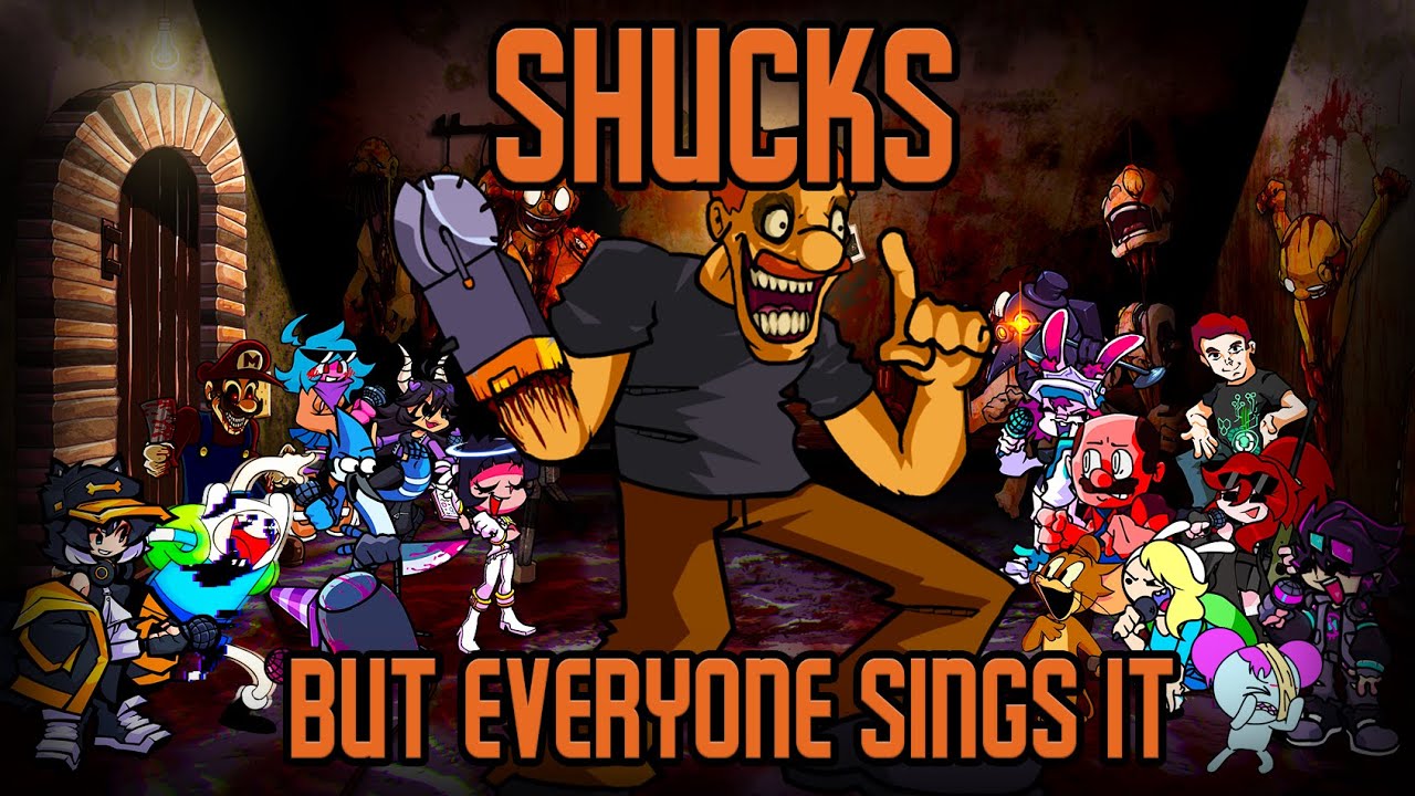 SHUCKS but Every Turn a Different Character Sings it🎵🎤 (FNF BETADCIU)