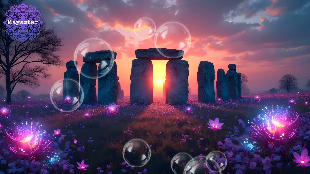 432hz & 7.83hz Pure Schumann Resonance | Gaia Frequency Stonehenge Magic Light-Codes | Gentle Rain