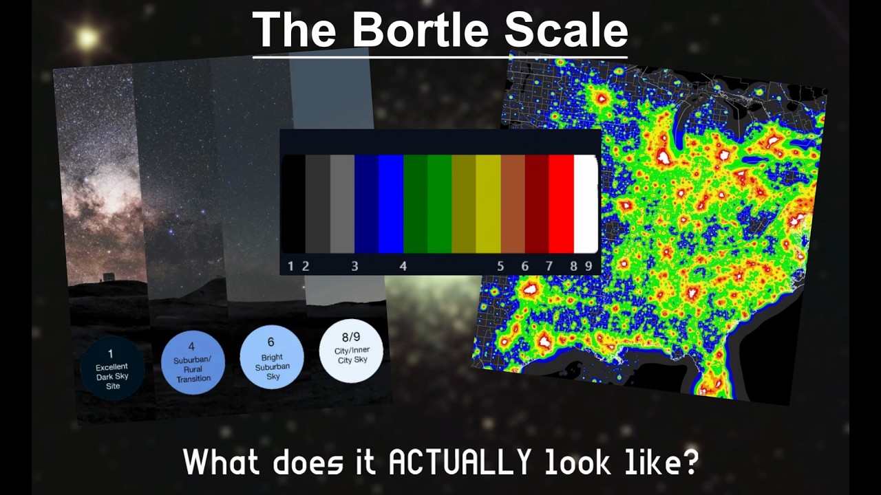 How each Bortle level looks like