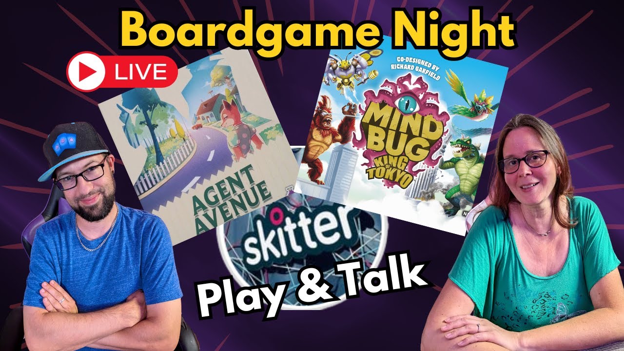 Meeplecards Boardgame Night 🎲 Skitter, Agent Avenue, Mindbug x King of Tokio & Transgalactica!