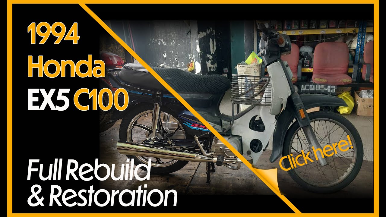 Restoring my Dad's old 1994 Honda EX5 (C100) - See the transformation!