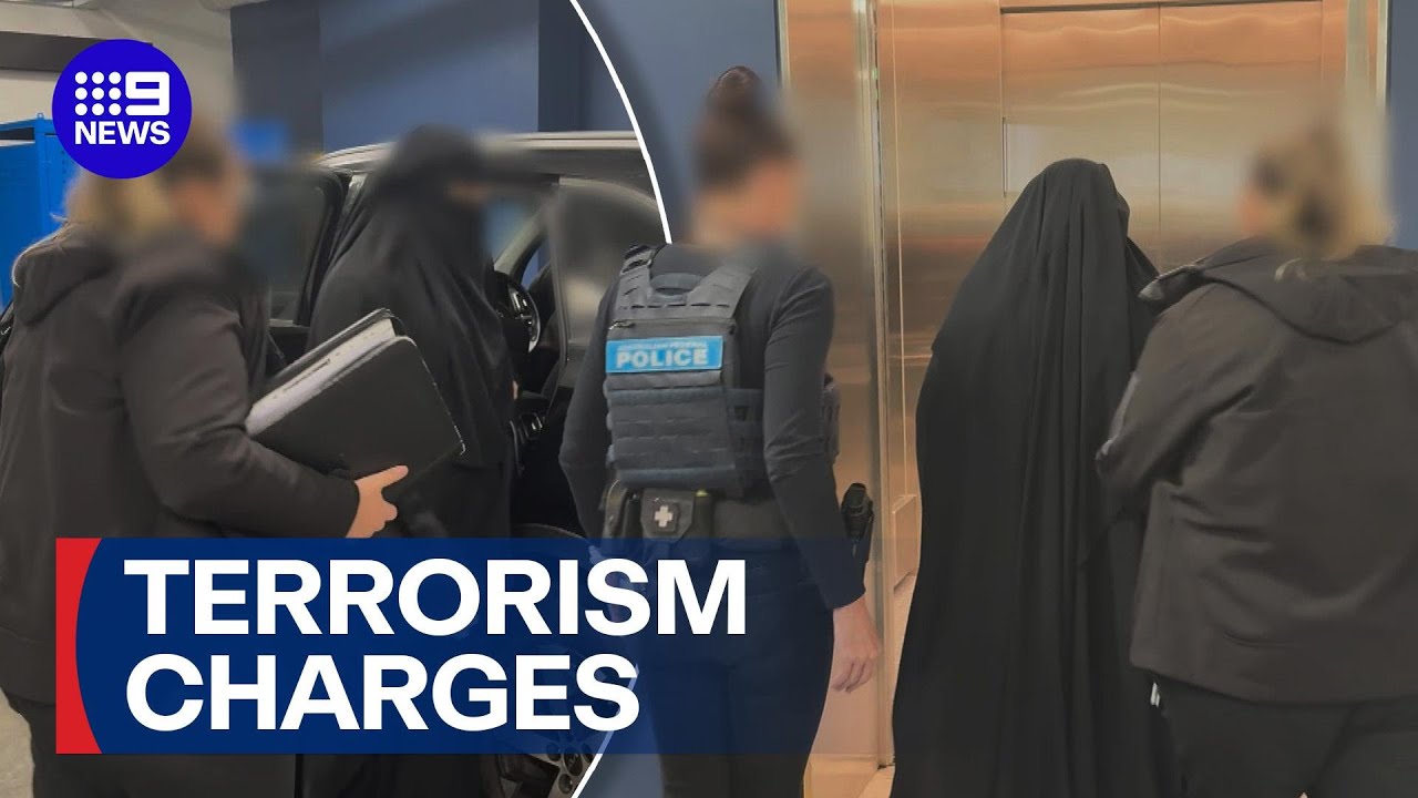 Repatriated 'ISIS bride' charged with terrorism offences in Melbourne | 9 News Australia