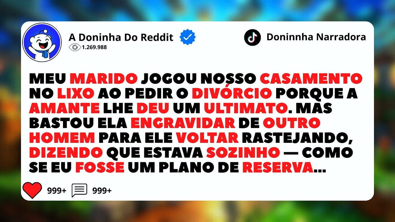 Meu marido jogou nosso casamento no lixo ao pedir o div&oacute;rcio porque a amante lhe deu um ultimato...
