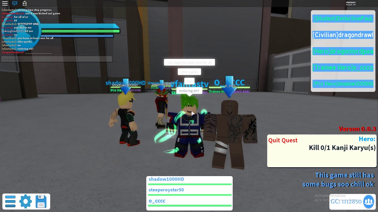 One For All: Full Cowl Moveset | Grand Quest Academia (ROBLOX)