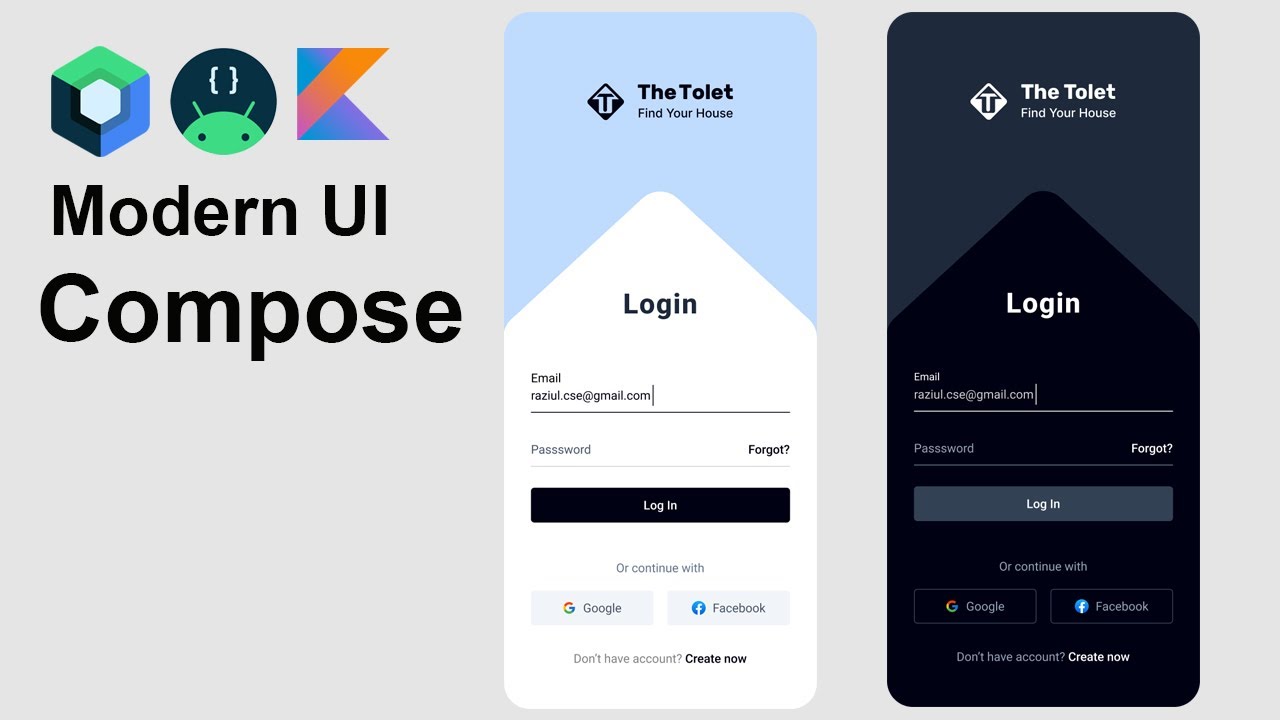 Jetpack compose UI Challenge - building a modern login screen with Jetpack Compose