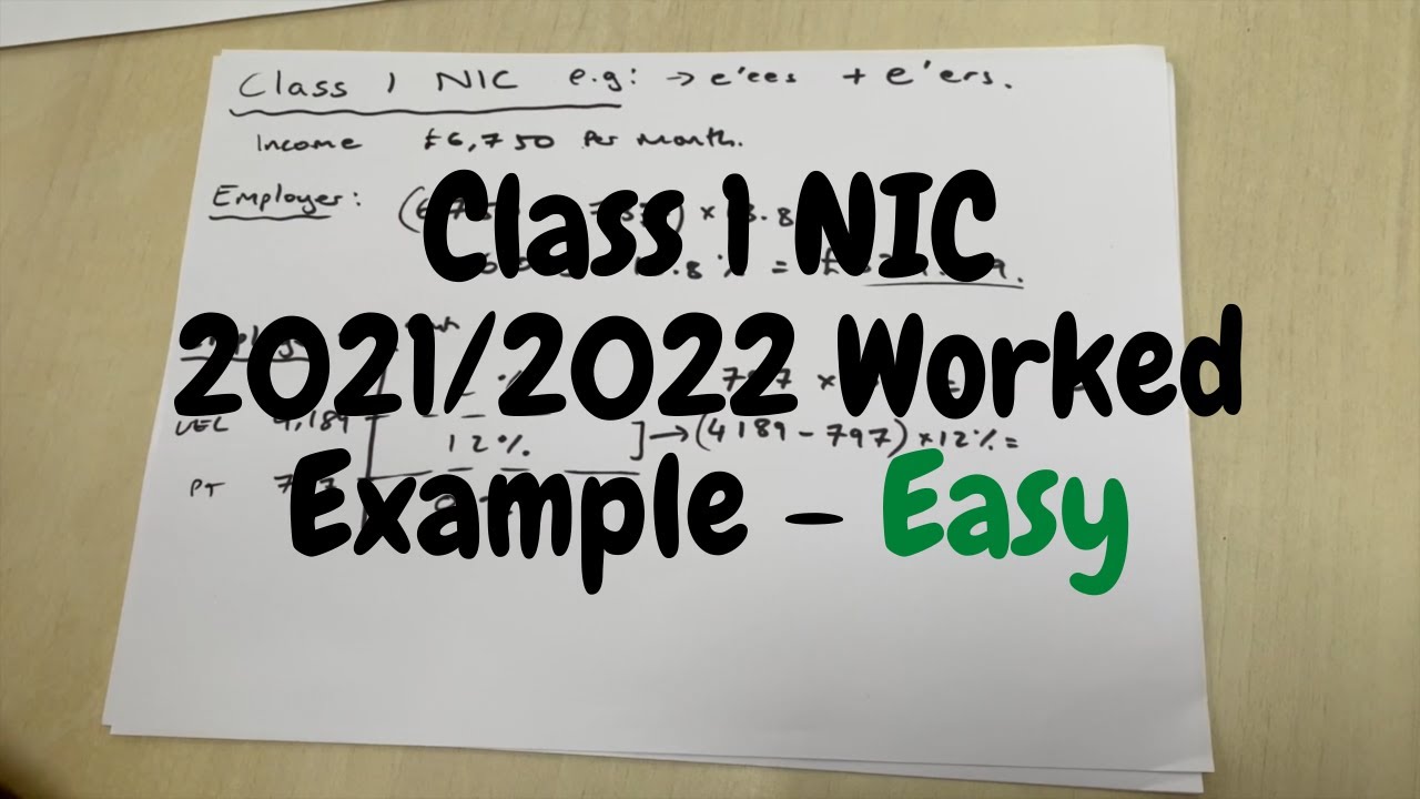 How To Calculate UK National Insurance Contribution 2021/22 - Employees and Employer (Basic) Example