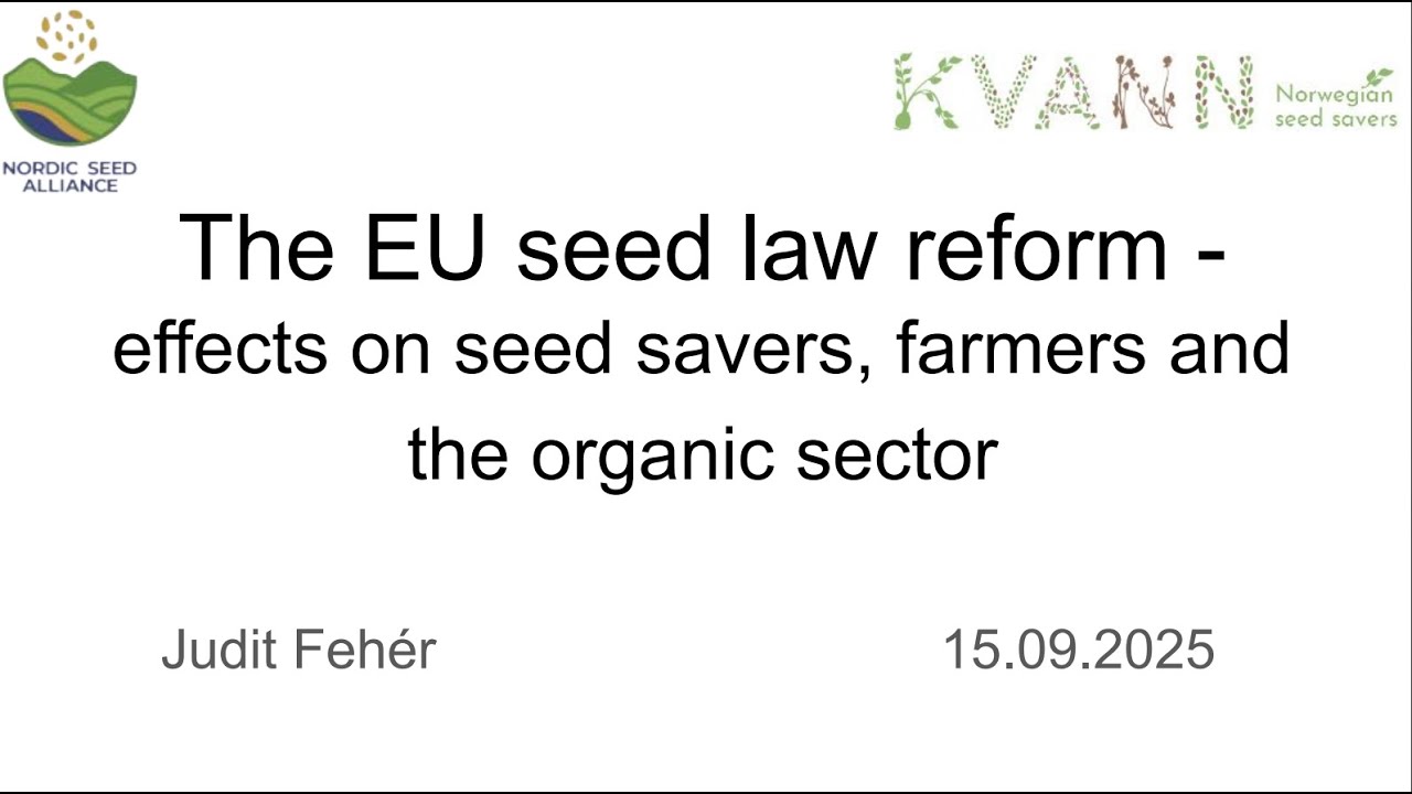 The EU seed law reform webinar