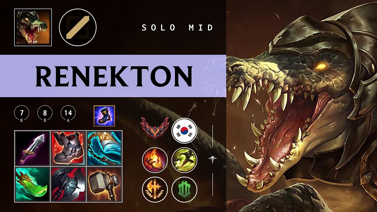 Renekton Mid vs Talon - KR Grandmaster Patch 26.04
