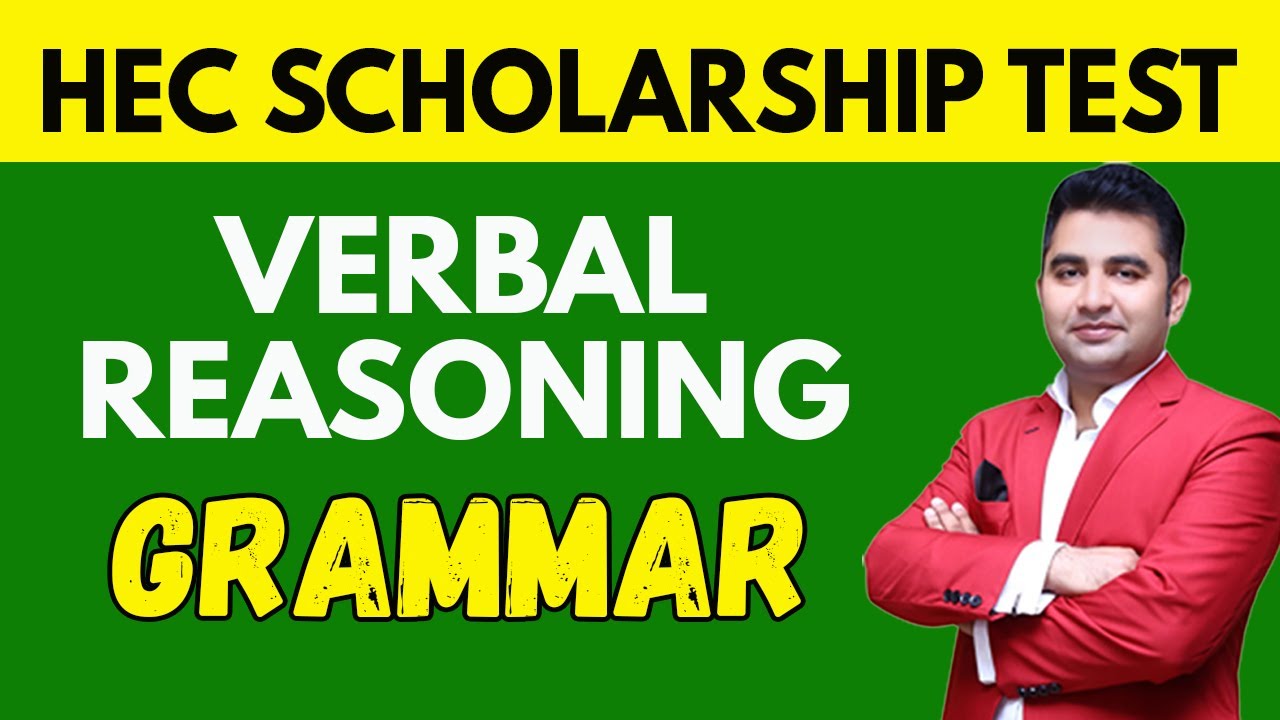 Complete Grammar for HEC Scholarship Test 2025 | Verbal Reasoning English I English with Sir Azeem