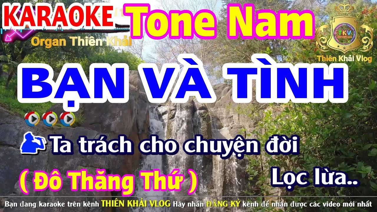 Bạn Và Tình karaoke Tone Nam | Dũng Trương