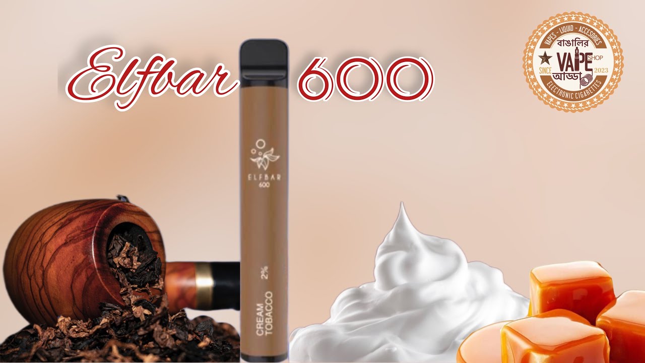 Elfbar 600 review Cream Tobacco Elfbar review #vaping #vapelife #vape #vapeshop @ELFBAROfficial
