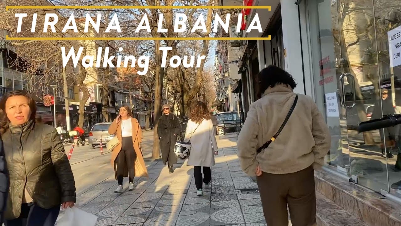 Tirana, Albania - Virtual City Walking Tour - Myslym Shyr Street & Blloku Road