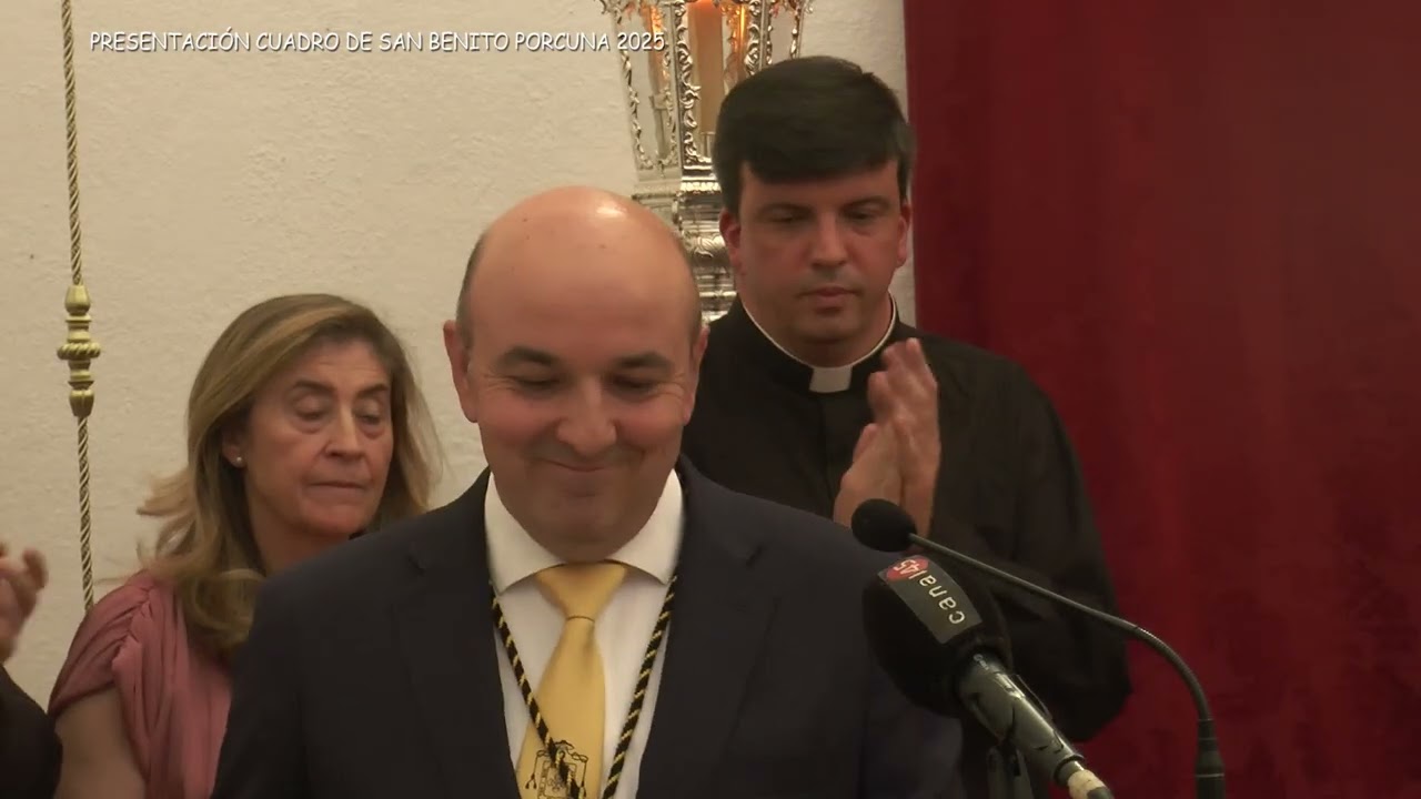 Presentación cuadro en Honor a la Virgen de la Soledad y San Benito Porcuna 2025