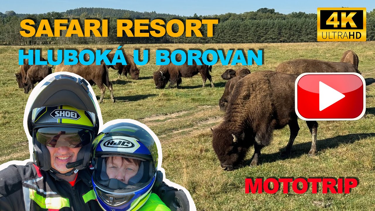 Mototrip s návštěvou Safari Hluboká u Borovan.