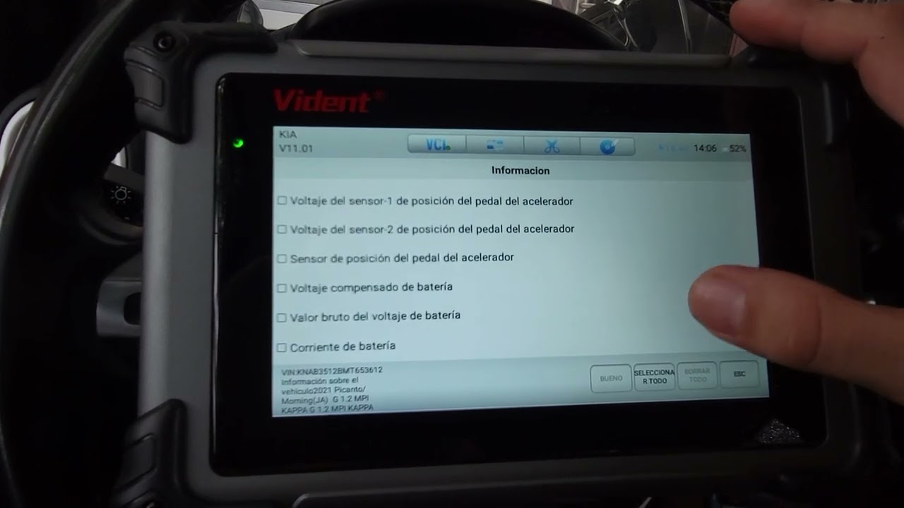 Prueba de escaner Vident Ismart 800 pro bt picanto 2021