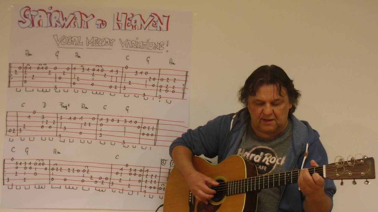 Fingerstyle Guitar Lesson #91: STAIRWAY TO HEAVEN  (Vocal Melody Variations for Fingerstyle Guitar)