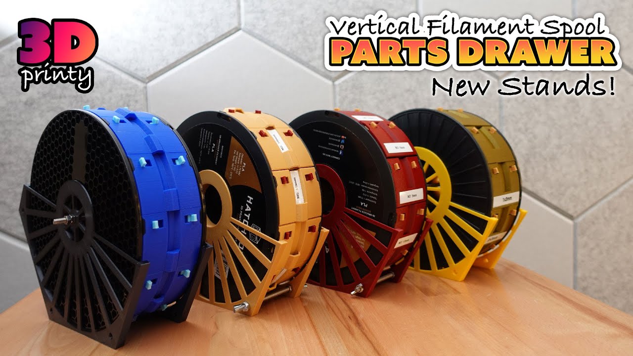 Vertical Filament Spool Parts Drawer Stand