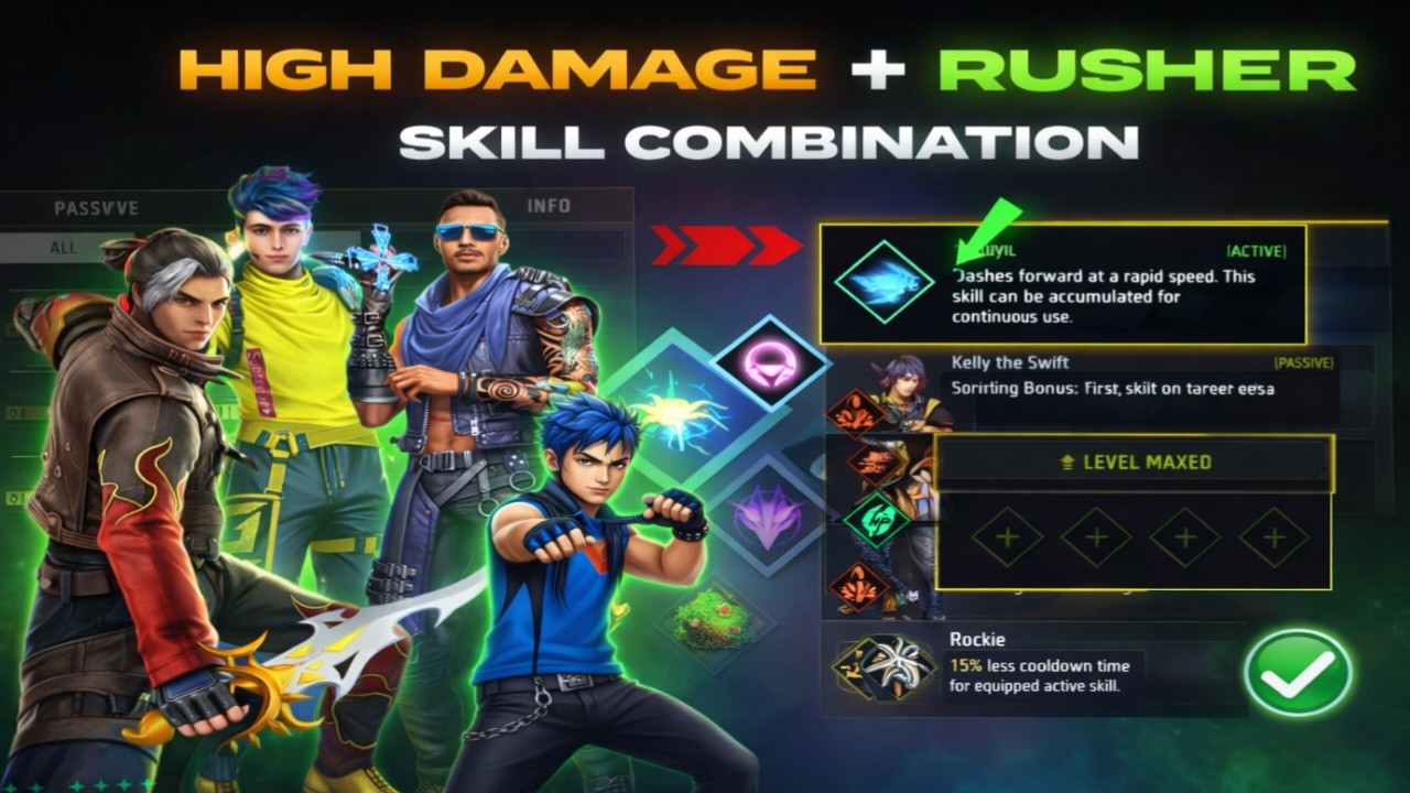 HIGH DAMAGE NEW COMBINATION | Best Character Skill for BR rank