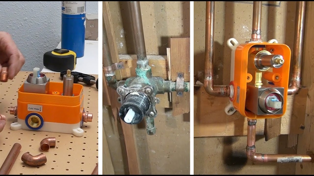 How to install Shower Valve to Copper Pipe DIY. Установка крана для душа