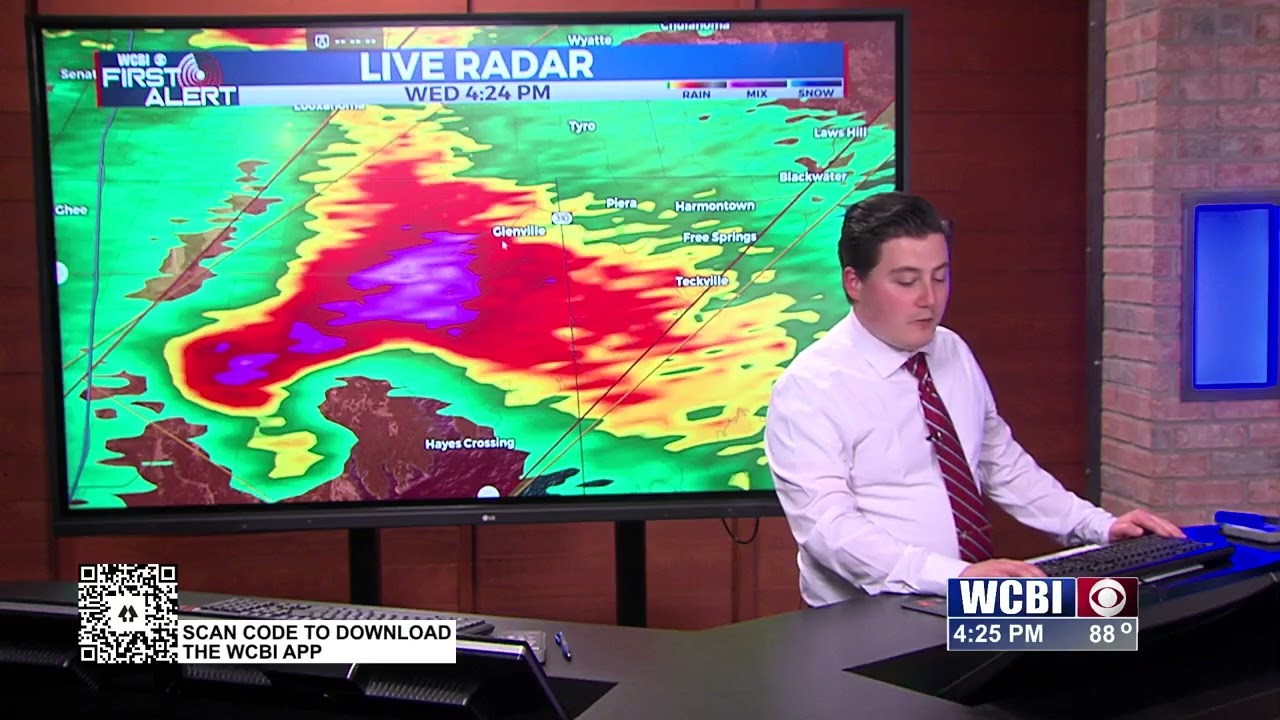 WCBI Charlie Goldstein Tornado Warning Coverage 4/2/25