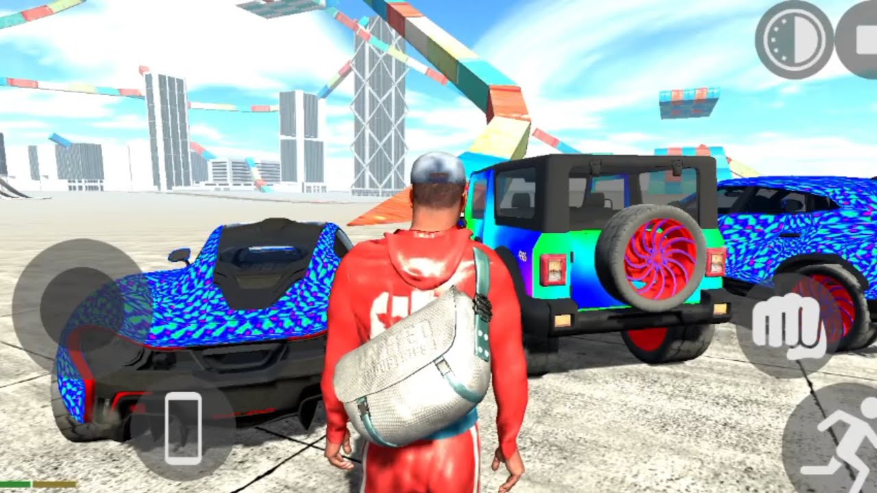 Indian bike simulator 3 car ko TRAI karne Wale Hain ki yah ramp mein chadh paati Hai ki nahin
