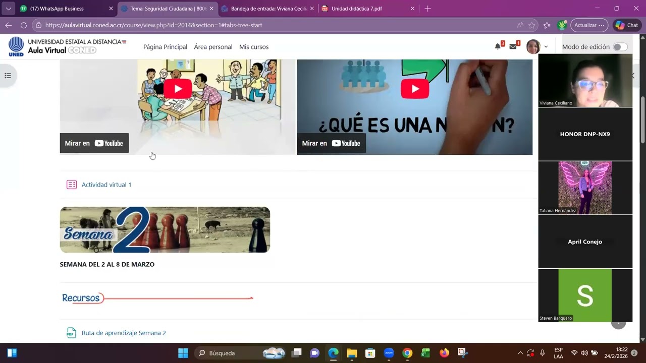 Clase Grabada Cívica Sétimo, Semana #1.