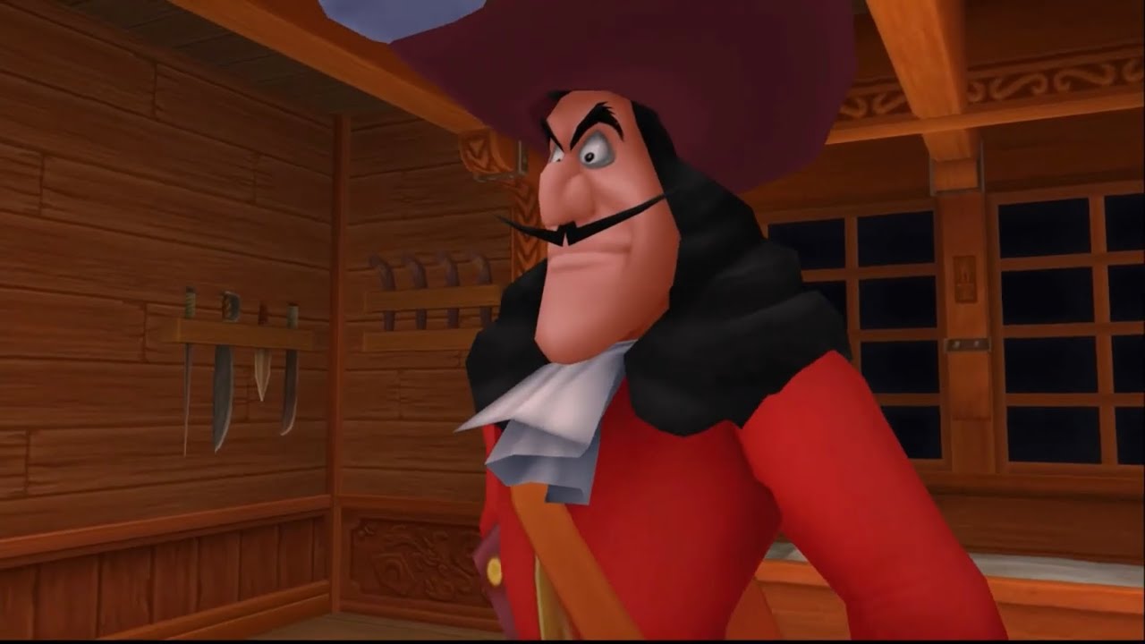 Kingdom hearts 1 All Captain Hook scenes