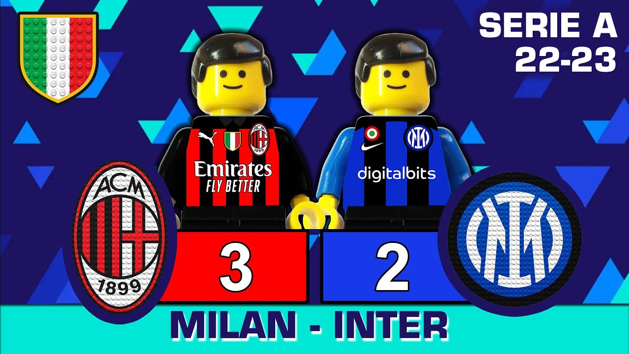 Milan-Inter 3-2 &bull; All Goals & Highlights Serie A 2022/23 &bull; Gol e Sintesi Derby Milano Lego Football