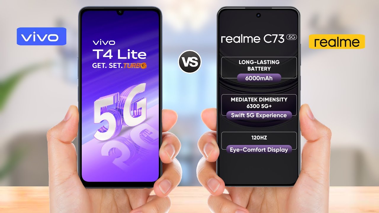 Vivo T4 Lite 5G vs Realme C73 5G || Full Comparison