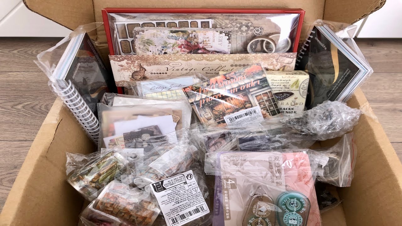 [ASMR] HUGE Temu unboxing scrapbook journal supplies