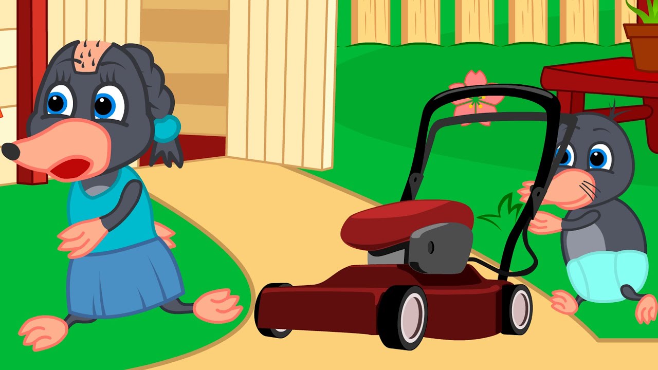 Benny Mole and Friends - Angry Lawnmower Cartoon for Kids