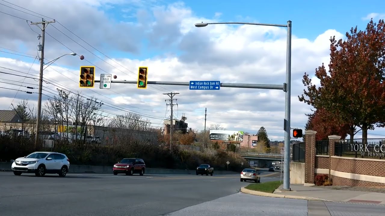 Traffic Lights in York, PA (Richland Ave & Indian Rock Dam Rd/West Campus Dr)