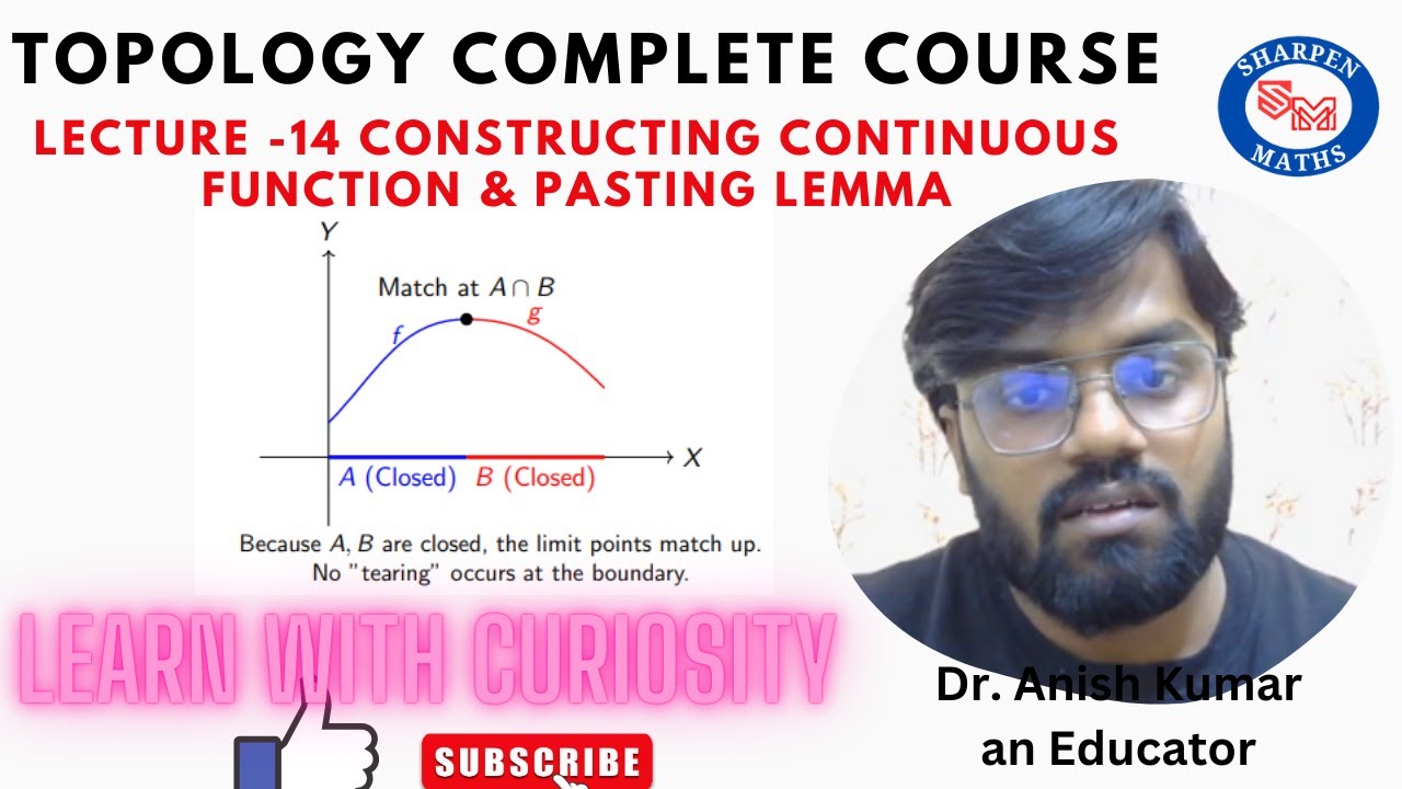 Lecture -14 || Topology complete course || pasting lemma|| Continuous function