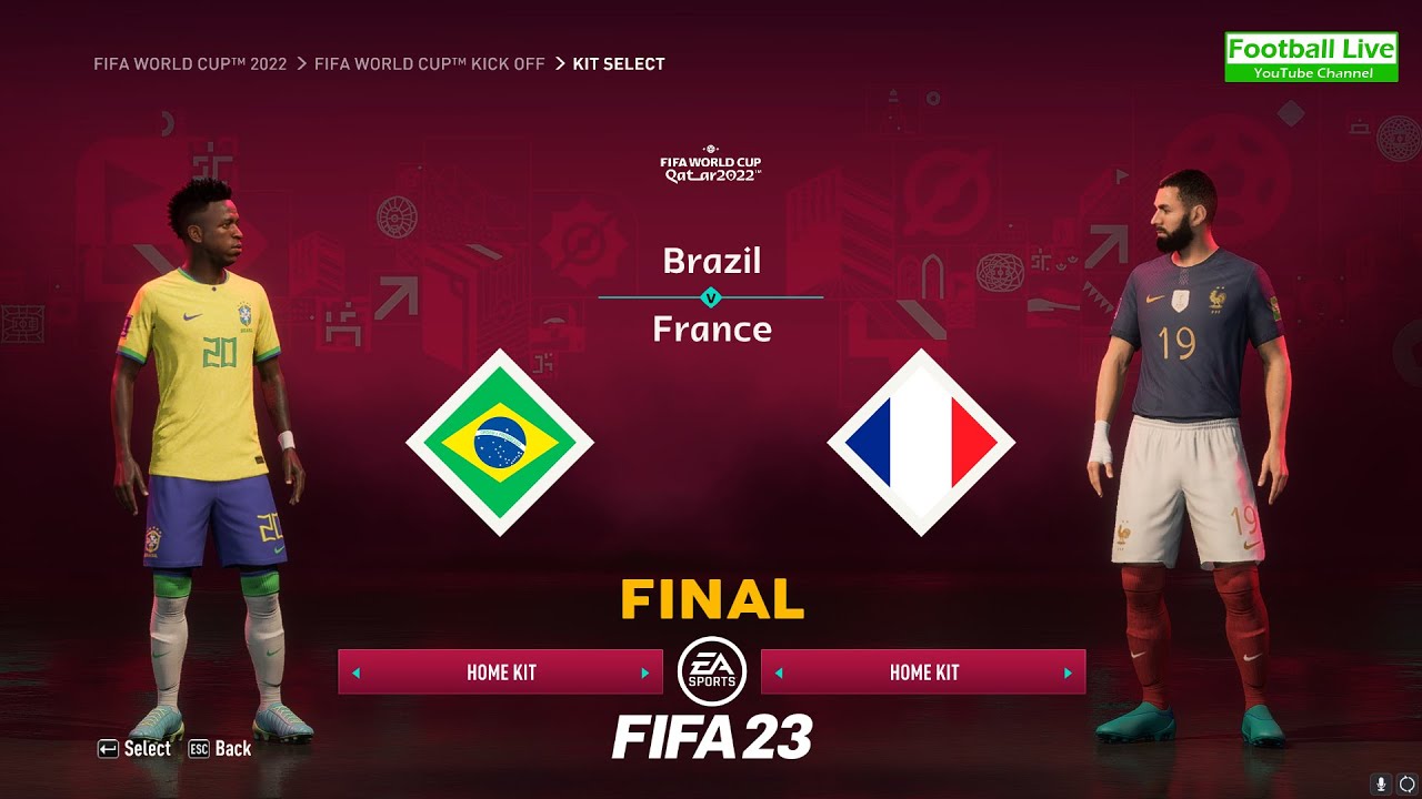 FIFA 23 | Бразилия против Франции | Финал чемпионата мира FIFA 2022 в Катаре | Неймар против Мбап...