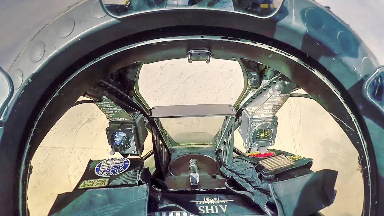 A-10 Warthog Gatling Gun Low-flying Strafing Run &ndash; Cockpit POV