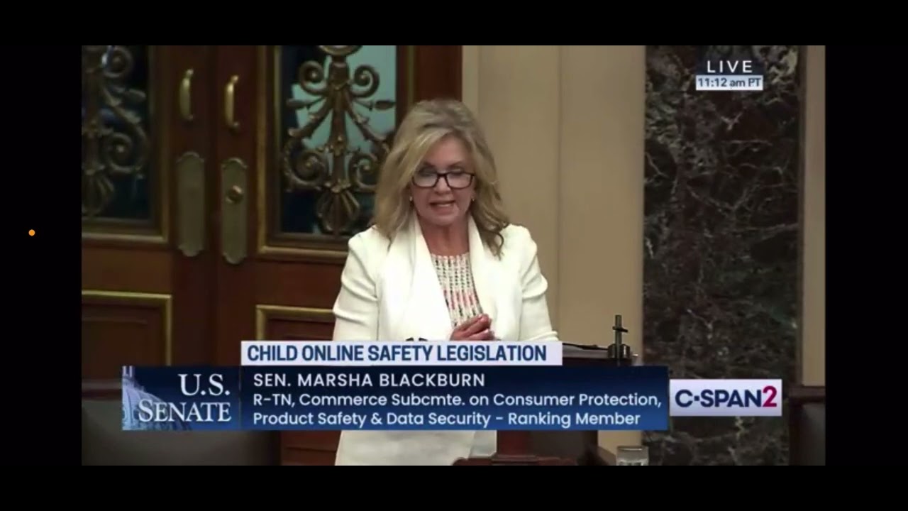 Sen. Marsha Blackburn stands up for Kids Online Safety #kosa