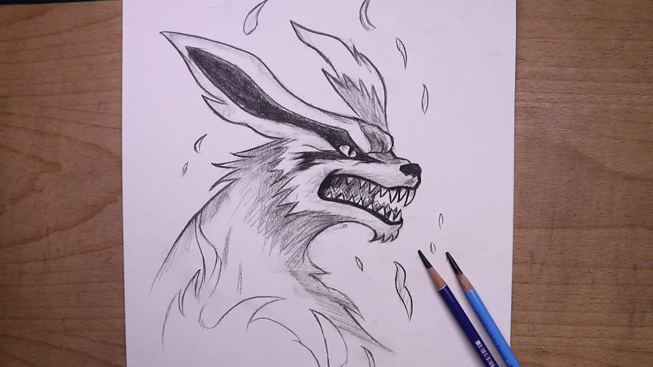 Easy Anime Drawing | Drawing kyuubi for beginners | Naruto Drawing Tutorial