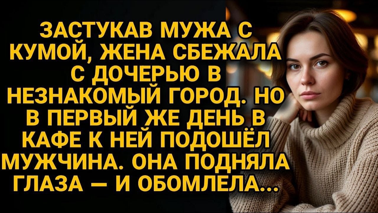 Застукала мужа с кумой  Сбежала в незнакомый город   В кафе к ней подошёл мужчина  Похолодела