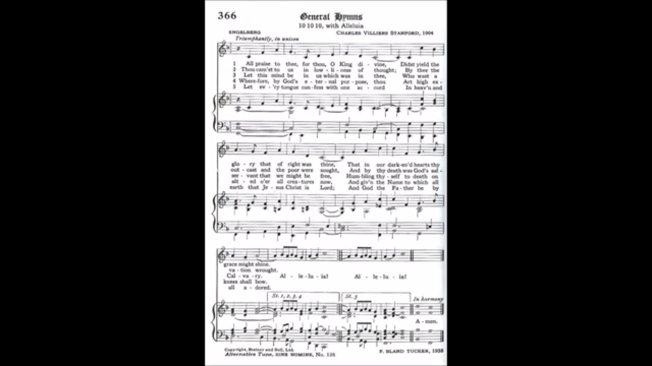 All Praise To Thee, For Thou, O King Divine (Engelberg)