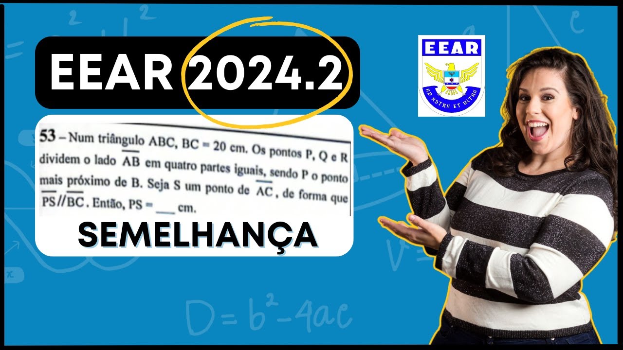EEAR 2024.2 | Num triângulo ABC, BC= 20cm. Os pontos P, Q e R dividem