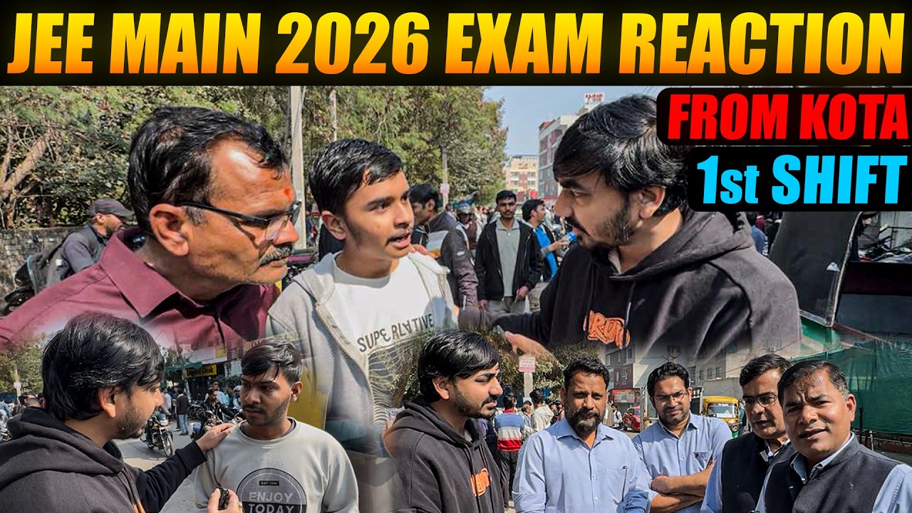 JEE Mains 2026 Exam Reaction from Kota | Day-1 Morning Shift | Kaisa gaya paper 📝? Must Watch ✌️