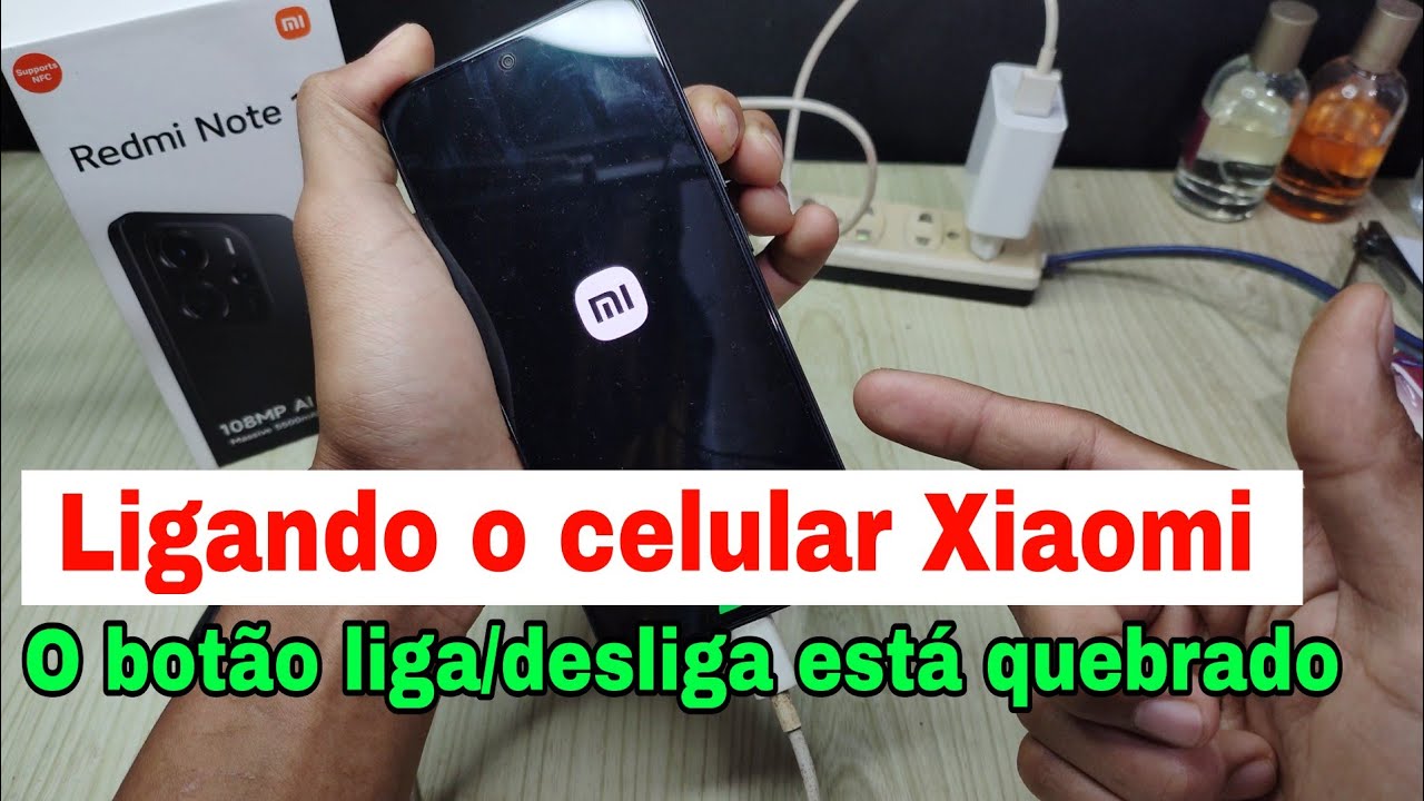 Como ligar um celular Xiaomi sem o bot&atilde;o liga/desliga | Bot&atilde;o liga/desliga quebrado