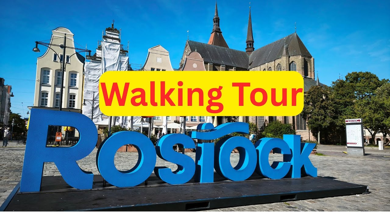 Walking Tour in Rostock, Germany 🇩🇪 | 4K City Walk with Ambient Music
