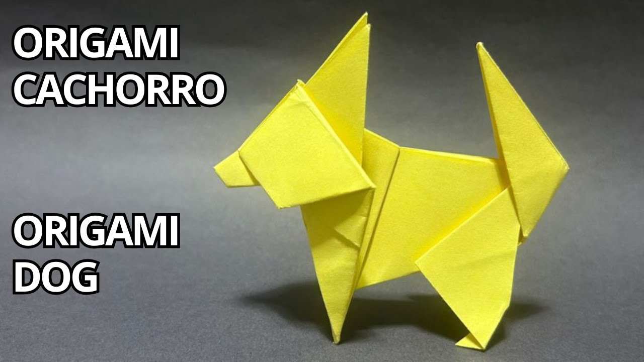Origami Cachorro (Origami Dog) Passo a Passo Super Fácil e Lindo! 🐾